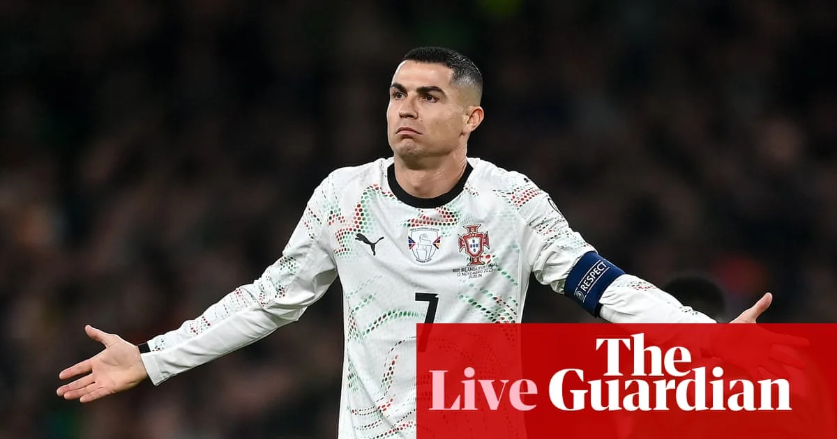 Ronaldo Sent Off as Parrott Double Stuns Portugal in Dublin