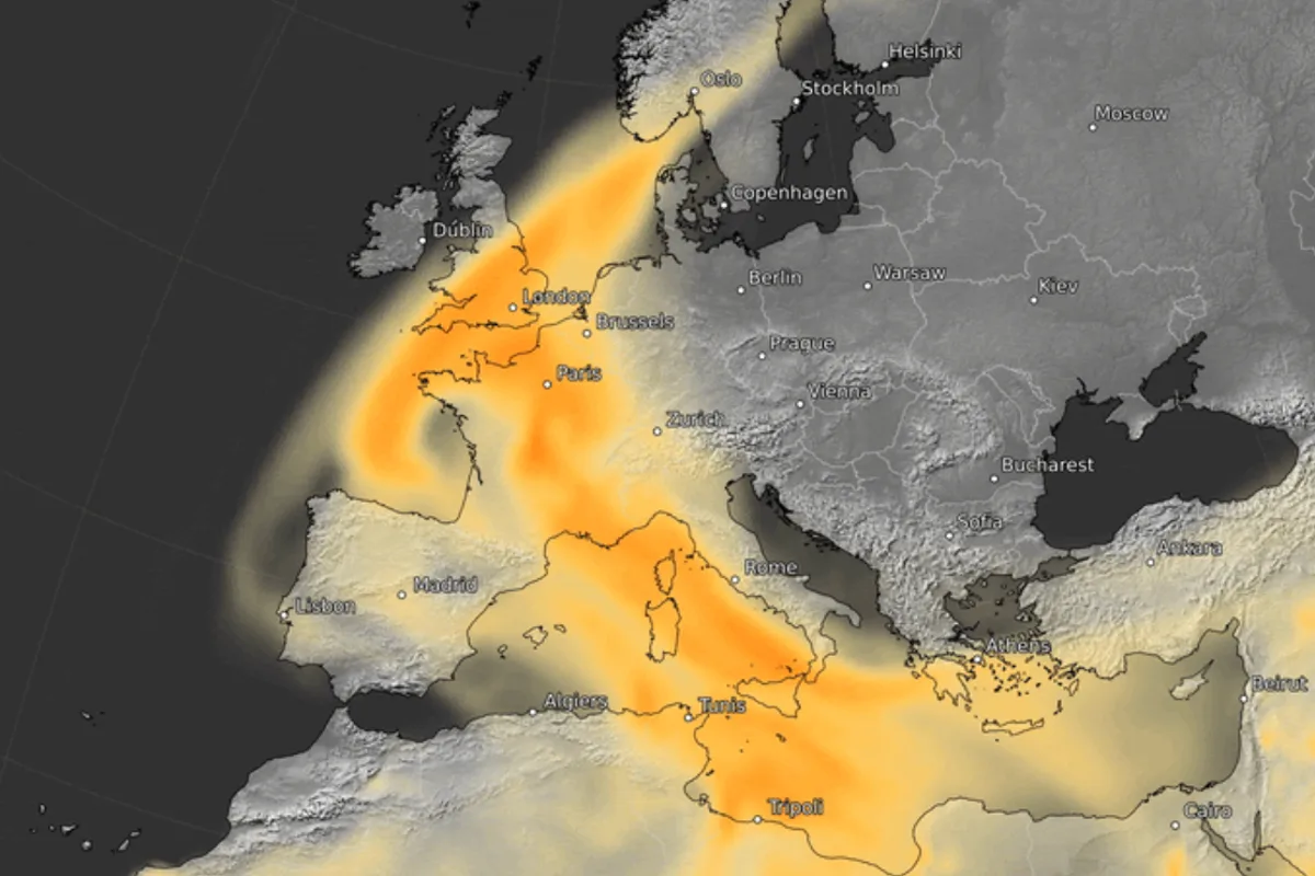 Intense Saharan Dust Plume to Hit Europe This Week