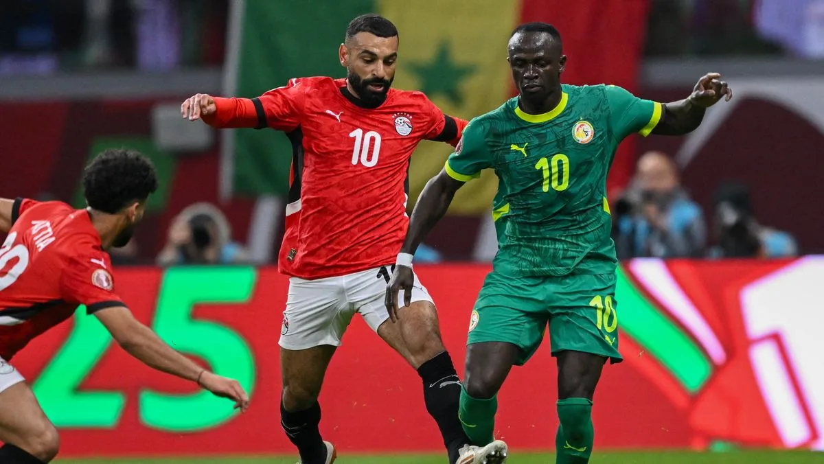 Salah and Mane Clash Sparks Touchline Fracas in AFCON Semi-Final