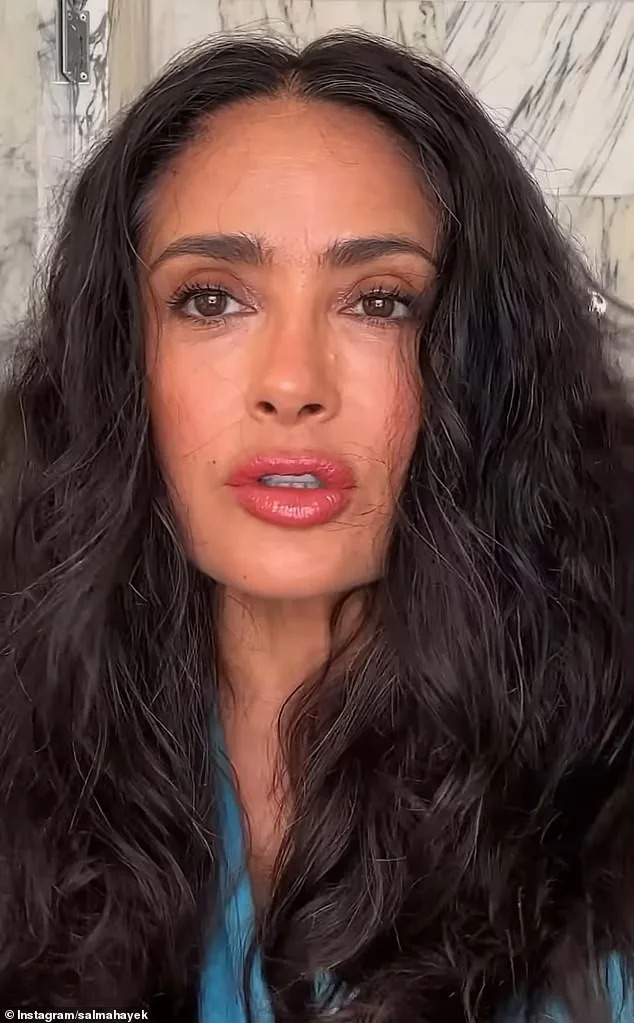 Salma Hayek, 58, reveals unusual hack for covering grey hair without dye