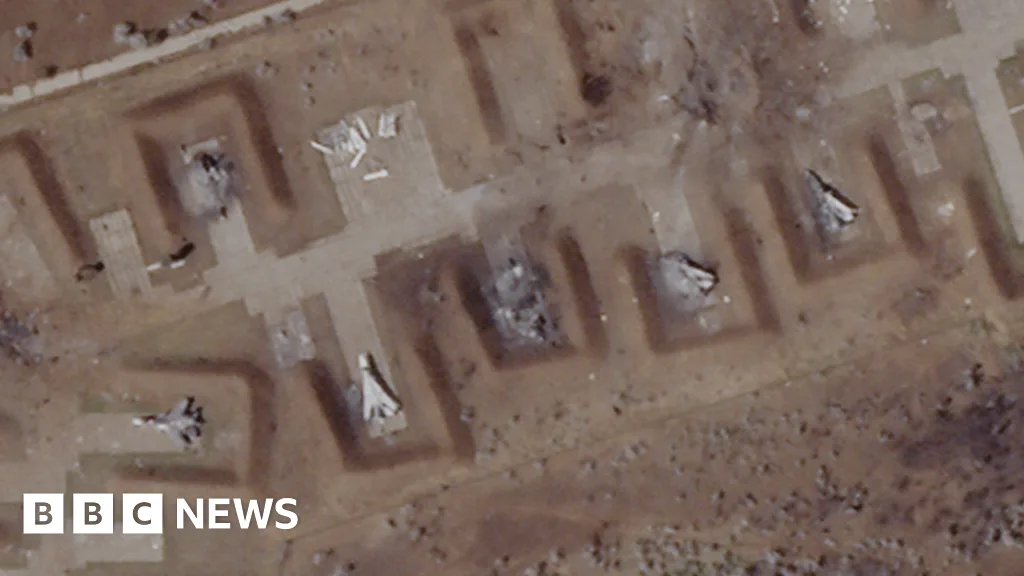 Satellite Images Reveal Extensive Damage to Russian Aircraft at Crimea Airbase