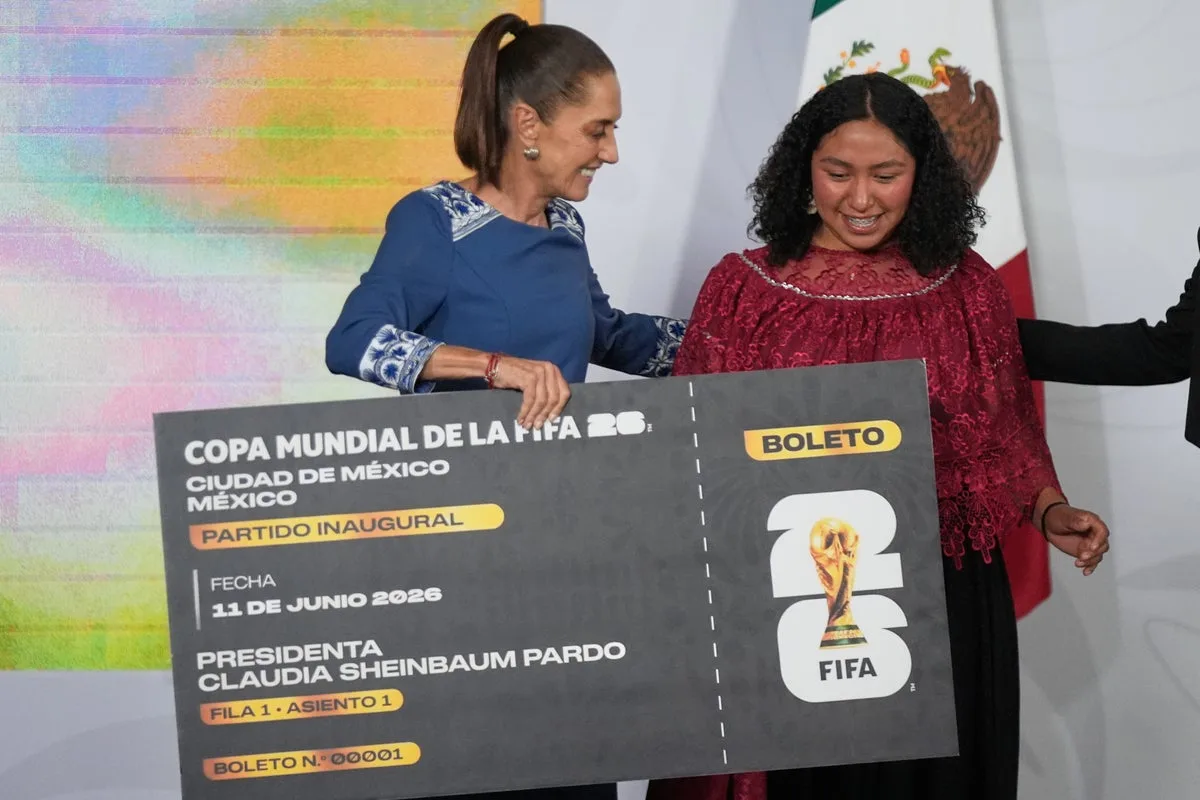 Sheinbaum Gifts World Cup Ticket to Indigenous Athlete