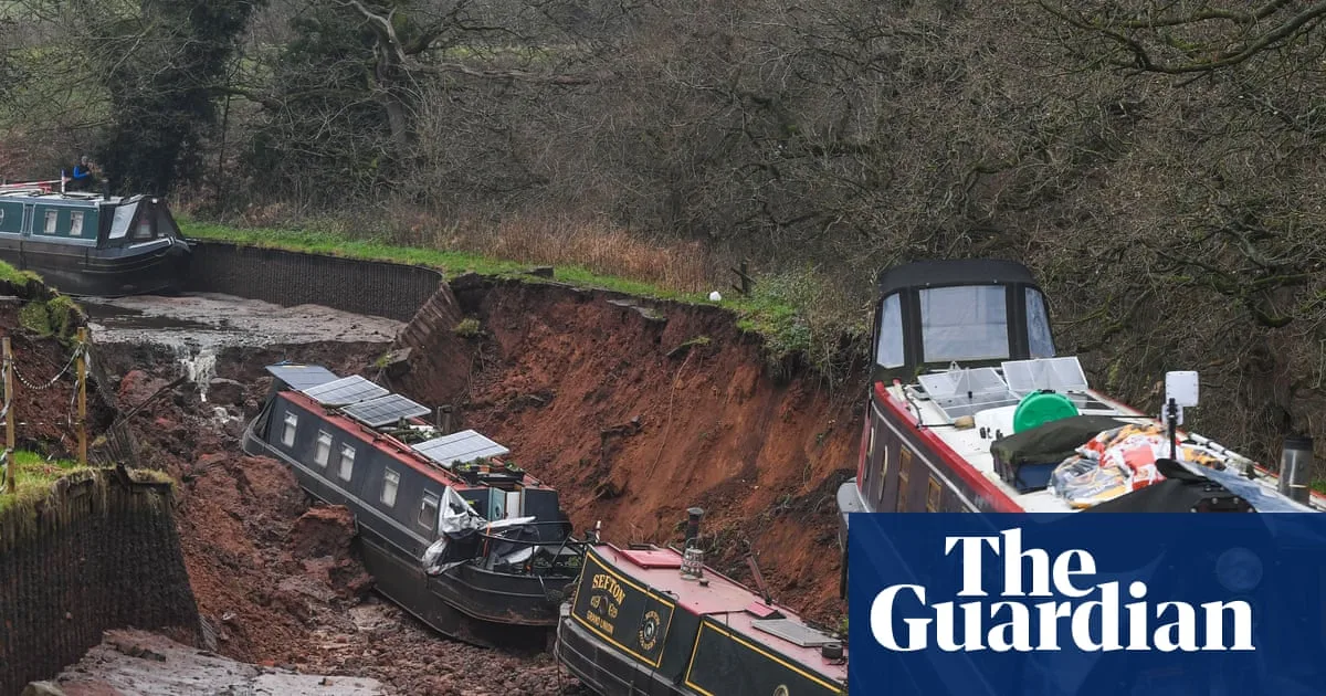 Shropshire Canal Breach Swallows Narrowboats Forces Evacuations