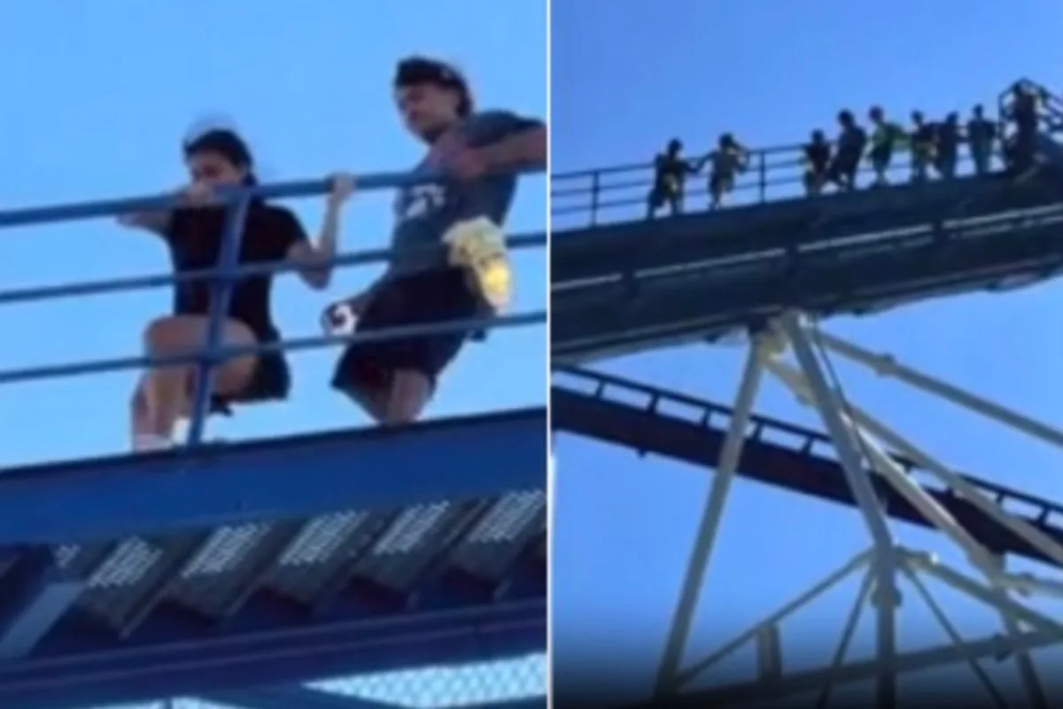 Six Flags Riders Walk Down Rollercoaster After Power Outage