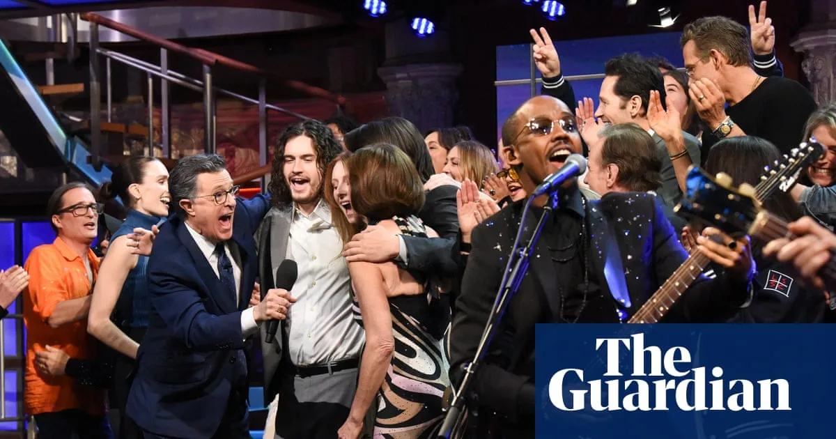 Stephen Colbert’s Late Show finale: a bittersweet, star-studded farewell