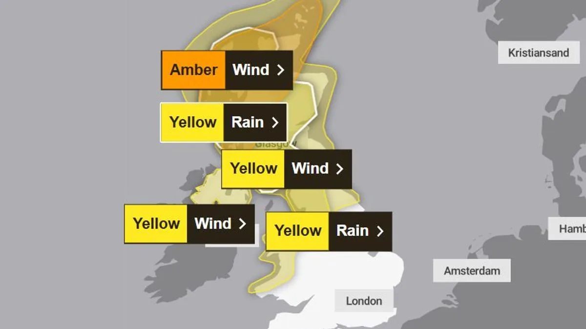 Met Office Issues 'Danger to Life' Amber Warning as Storm Amy Brings 100mph Winds