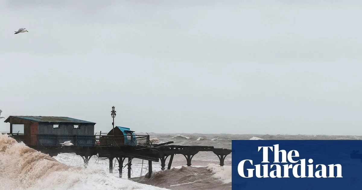 Storm Ingrid Damages Historic Pier, Flood Warnings Issued