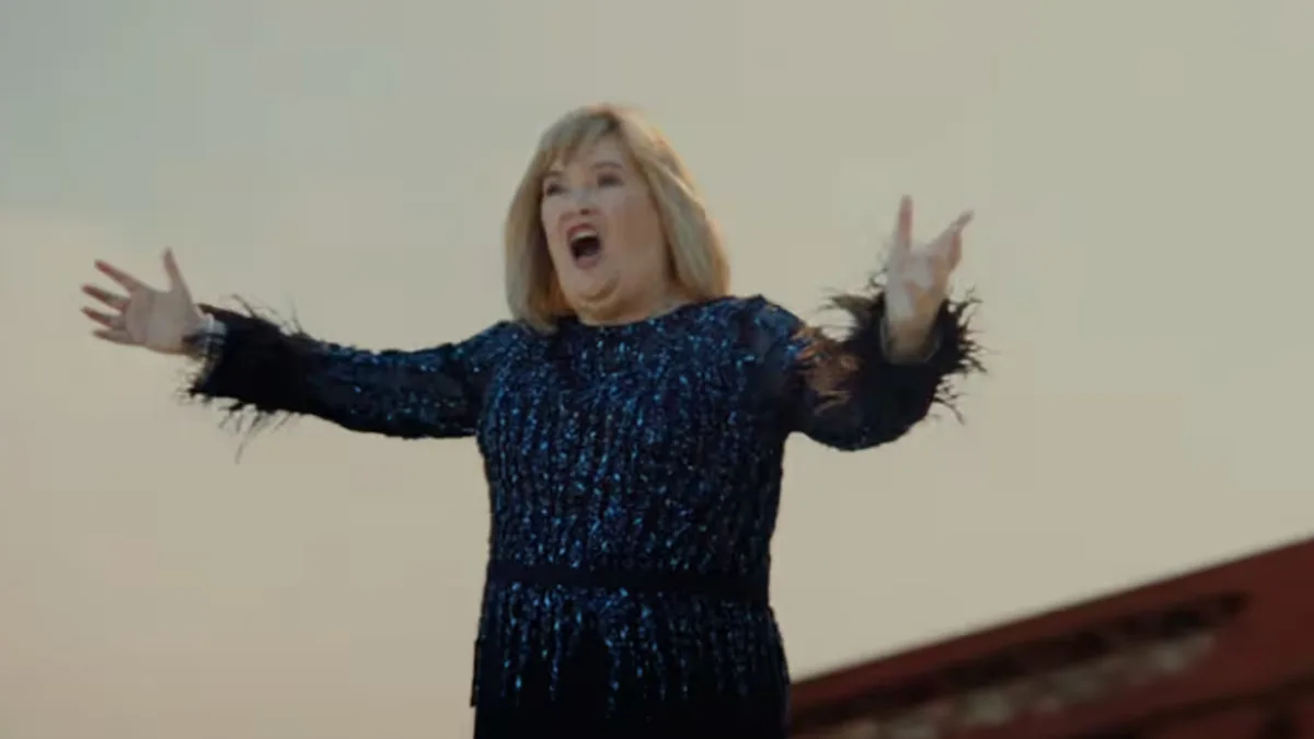 Susan Boyle Breakdances on Forth Bridge in Irn-Bru Ad