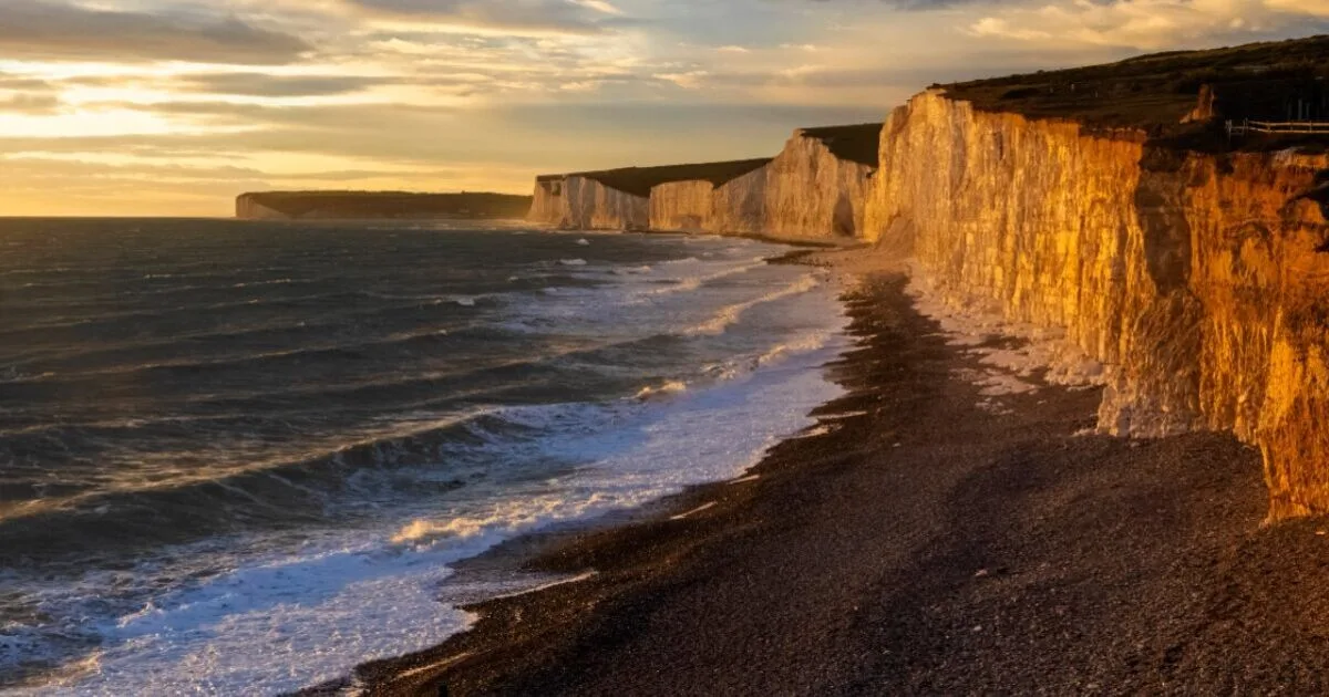 Birling Gap Beach Transformed by Sand After Winter Storms