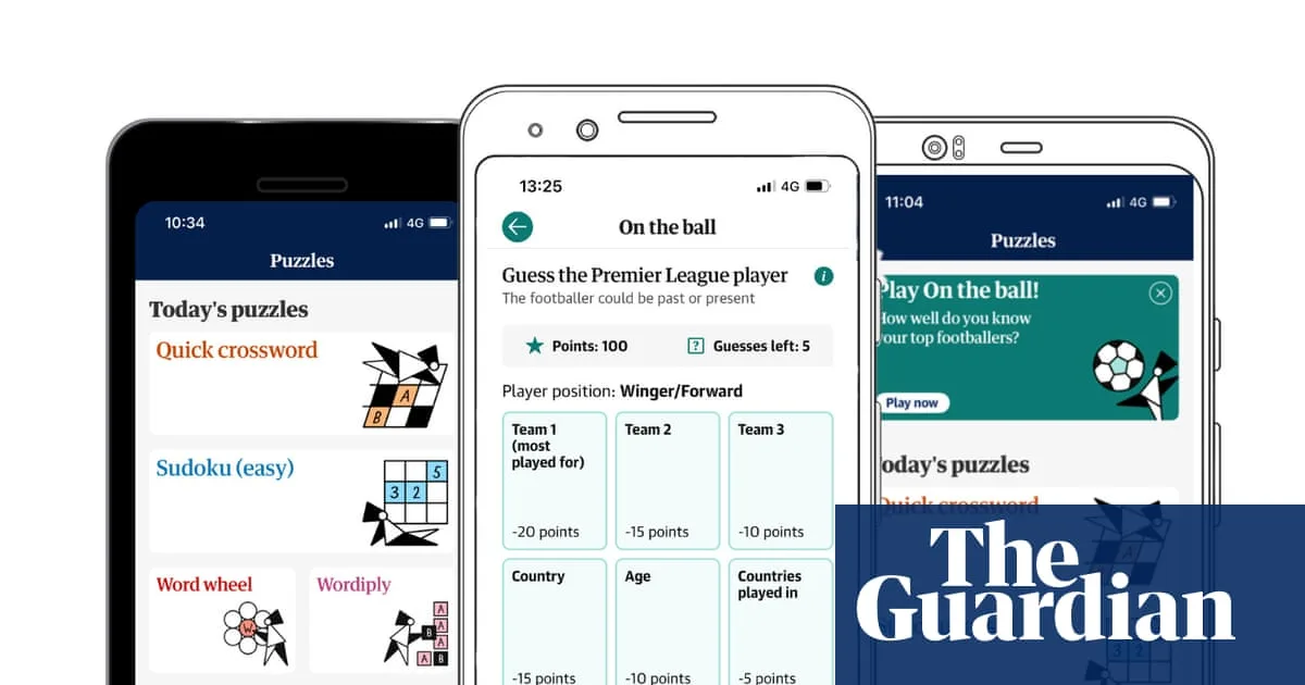 The Guardian Launches Daily Football Quiz On the ball