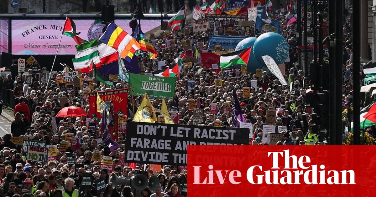 Half a Million March Against Far Right in London, Organisers Claim