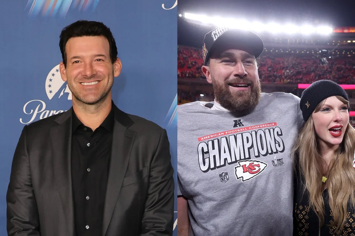 Tony Romo says calling Taylor Swift 'Travis Kelce's wife' was a deliberate prank