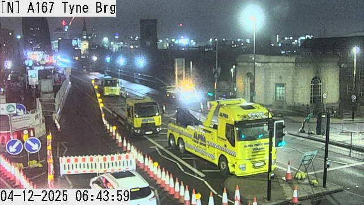 Tyne Bridge Closed Due To Police Incident Causing Major Delays
