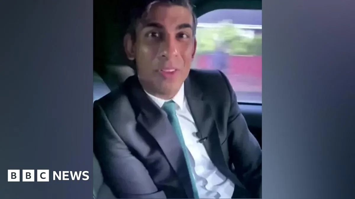Rishi Sunak Fined for Not Wearing Seatbelt in Moving Car