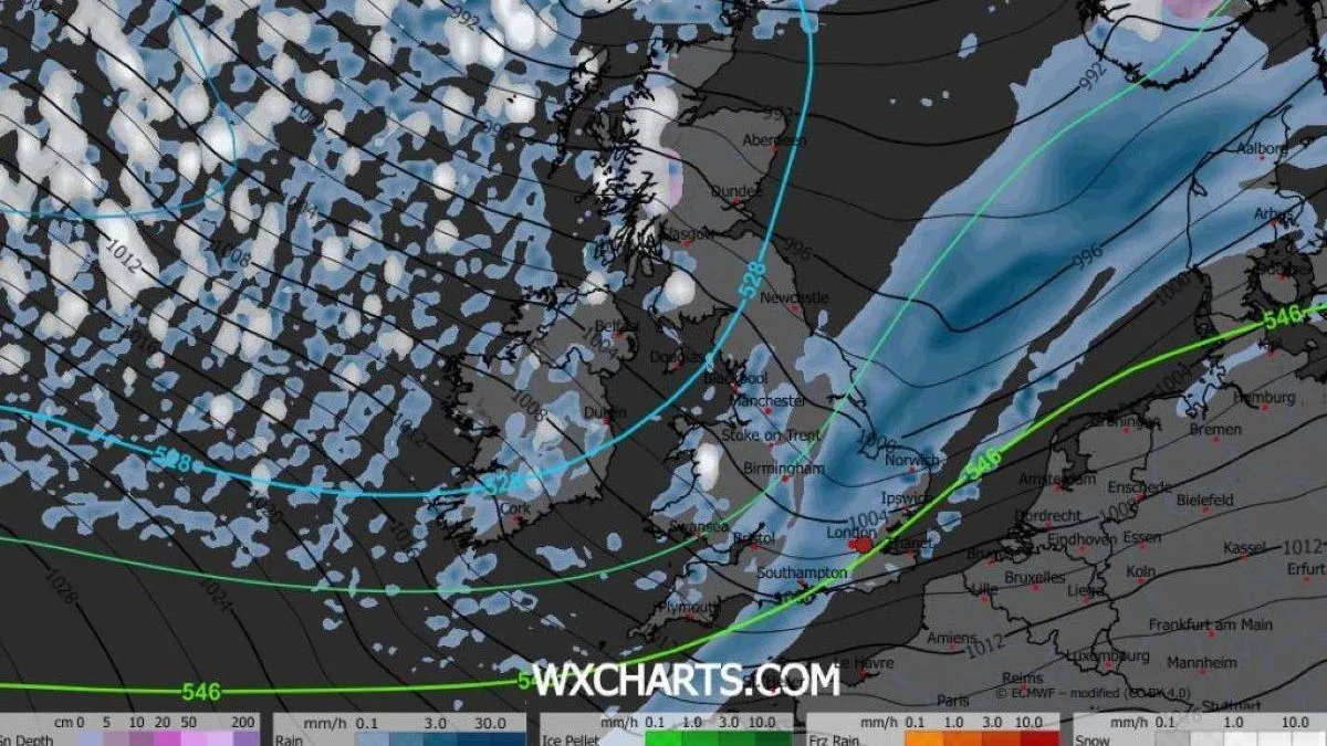 UK Snow Maps Show 16 Areas Braced for Blizzards in Five Days