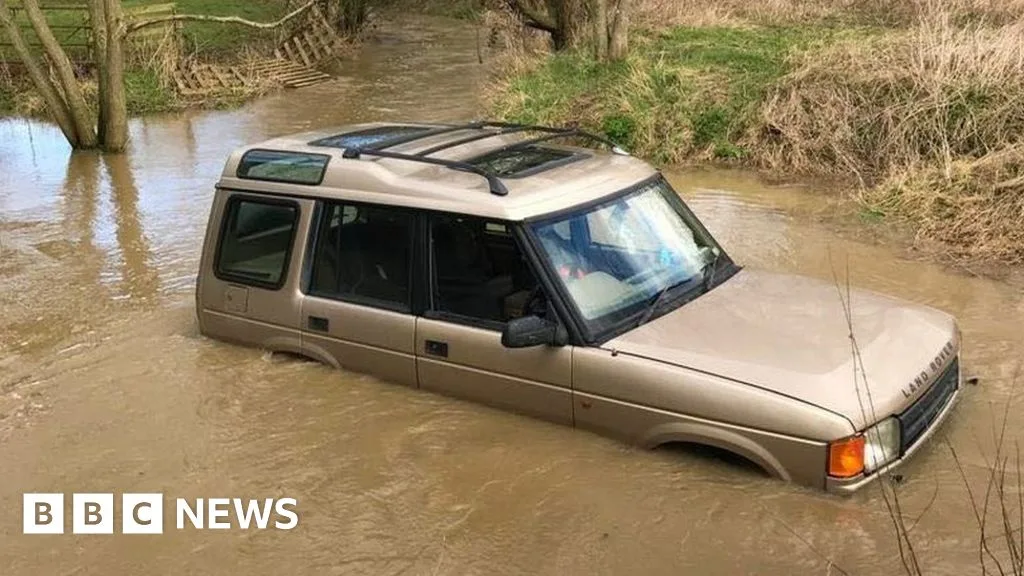 Family with Baby Rescued from Flooded Car in East Leake