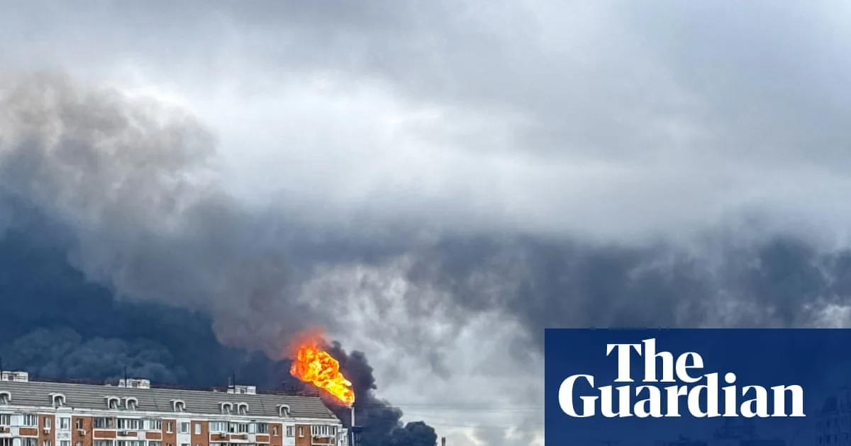 Ukraine Launches Largest Drone Attack on Moscow, Hits Oil Refinery