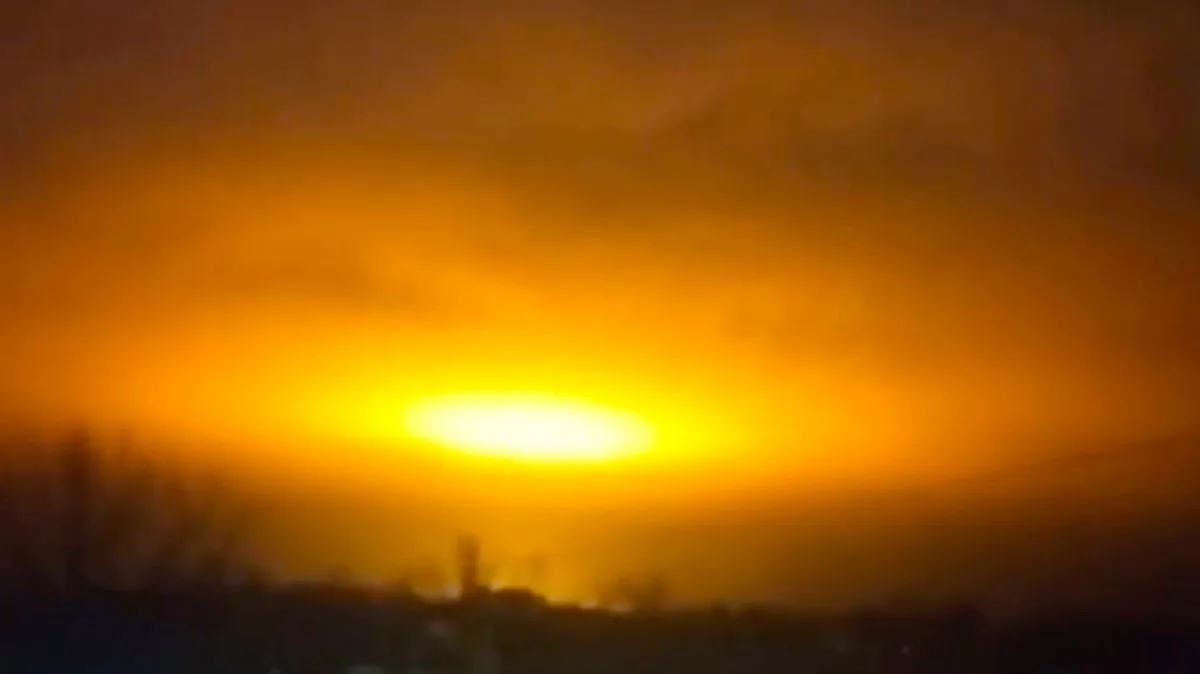 Ukraine Drone Strike Sets Russian Oil Depot Ablaze
