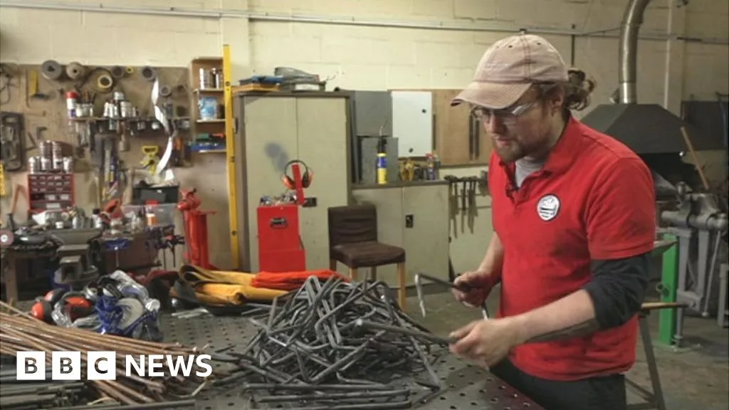 North East blacksmiths forge 'log dogs' for Ukrainian army