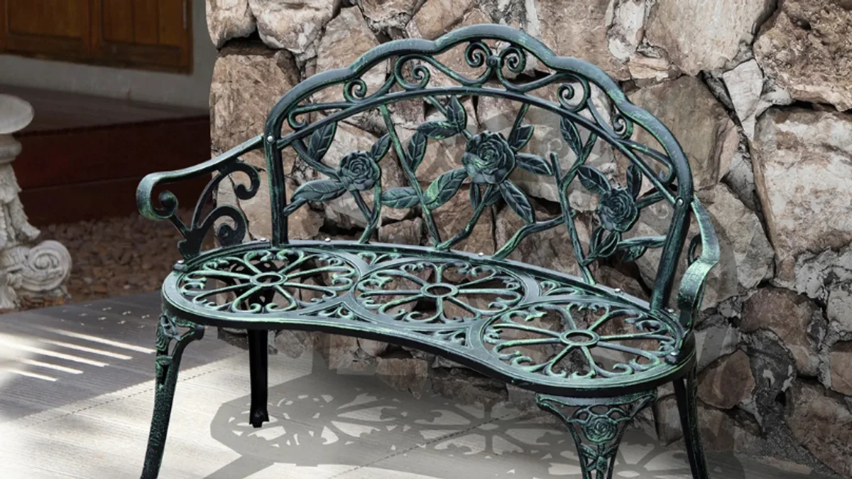 Vintage-style garden bench under £80 'perfect' for small spaces