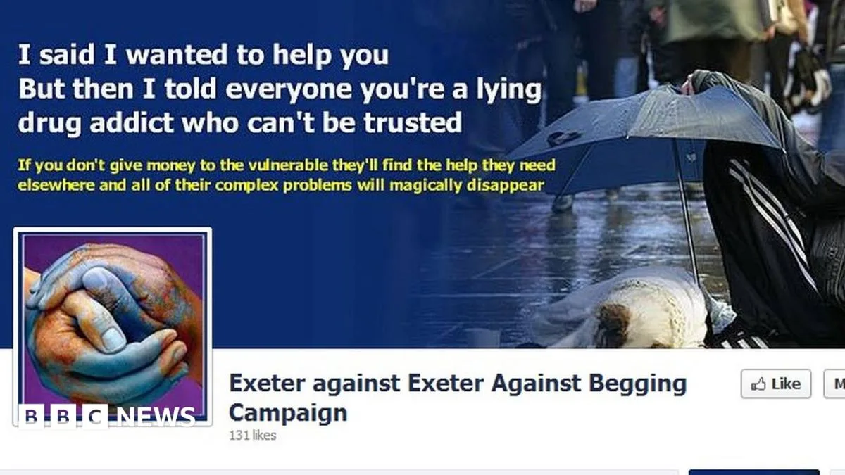Exeter Charity Criticises Begging Crackdown Poster