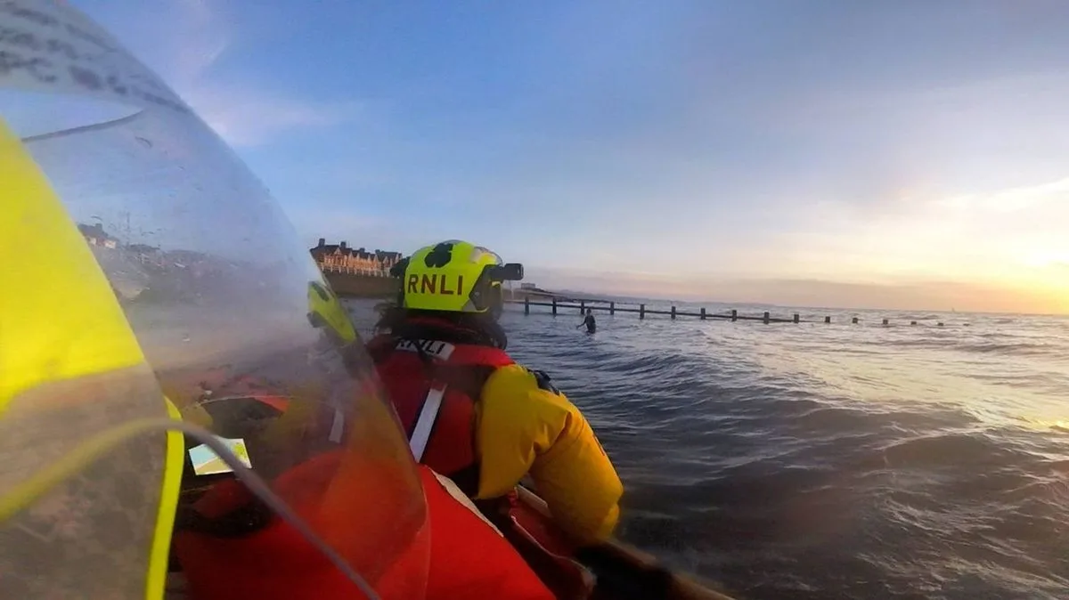 Woman Rescued from Sinking Sand on Rhyl Beach as Tide Closes In