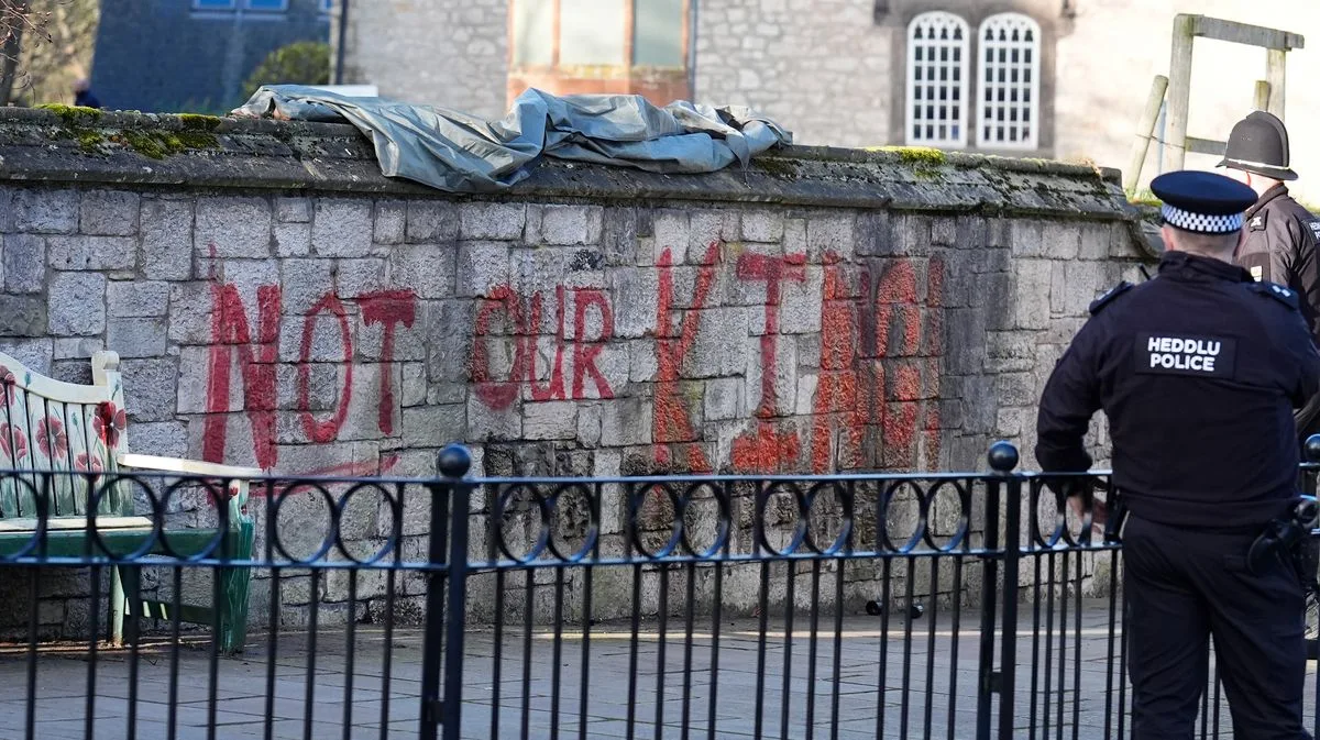 Emergency Clean-Up After 'Not Our King' Graffiti Appears Before Royal Visit