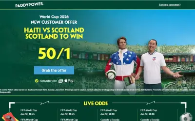 50/1 for Scotland to Beat Haiti at World Cup with Paddy Power Offer