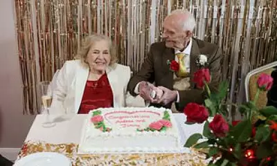 Couple with combined age of 177 marry at Surrey care home after decade together