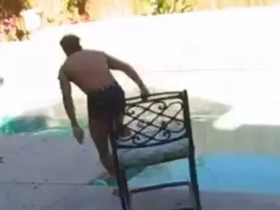 Hero Dad's Lightning Reflexes Save Toddler from Drowning in Pool
