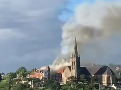 Historic Convent Of Mercy in Downpatrick Engulfed by Fire; Residents Told to Stay Away