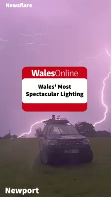 Lightning Lights Up Welsh Skies After Extreme Heat