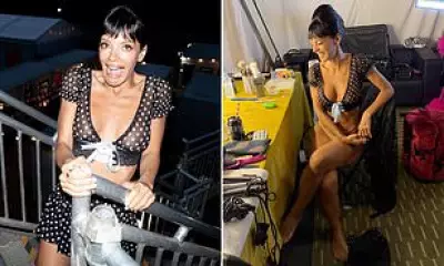 Lily Allen Dazzles in Sheer Top and Fishnets at Mighty Hoopla Festival