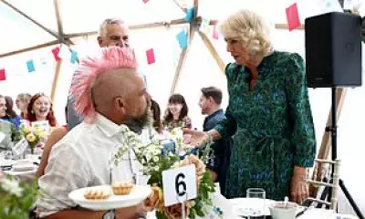 Queen Camilla Reunites with TikTok Star Spudman at British Library Event