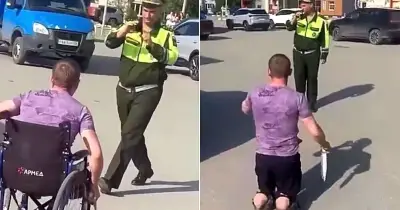 Russian Amputee Knife Confrontation as Putin's Recruiters Target Civilians