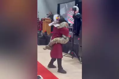 Student Surprised at Graduation by Military Sister After Year-Long Deployment