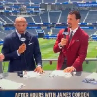 Thierry Henry Stunned as Alexi Lalas Calls James Corden 'Full-Kit W****r' on Live TV