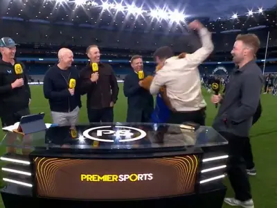 URC Final Coverage Descends Into Chaos as Mascot Jumps Pundit