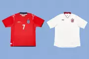 2004 England Away Shirt Featuring Beckham's Number Seven