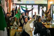 Algeria Fans Celebrate World Cup Progress at Sydney Cafe