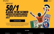 Betfair Mexico vs South Africa Offer: 50/1 on Goal & £5 England Multi