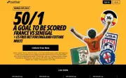 Betfair World Cup Offer: 50/1 on France vs Senegal Goal & £5 Free Bet