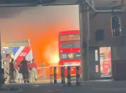 Bus Fire Engulfs Westbourne Park London Depot, No Injuries Reported