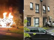 Car Rammed into Glasgow House and Torched in Gangland Revenge Attack