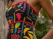 Charming Postcard Print Beach Dress That's Easy to Pack and Stylish