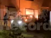 Chilling Footage Captures Gangland Hoods Torch Ram-Raid Car Outside Glasgow Home
