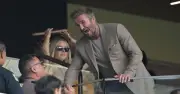 David Beckham's Giant Wine Glass Steals Show at Scotland World Cup Match