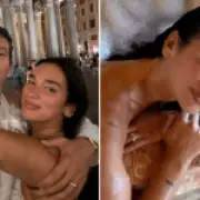 Dua Lipa shares steamy bath photo from honeymoon with Callum Turner