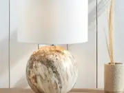 Dunelm's 'classy' marble-effect lamp reduced to £39.20 in sale