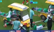 Ecuador soccer match halted as player collides with medical cart